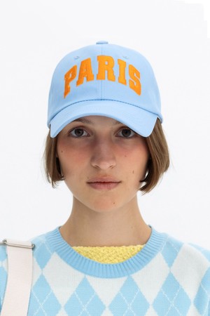 PARIS BIG LOGO BALL CAP - SKY BLUE