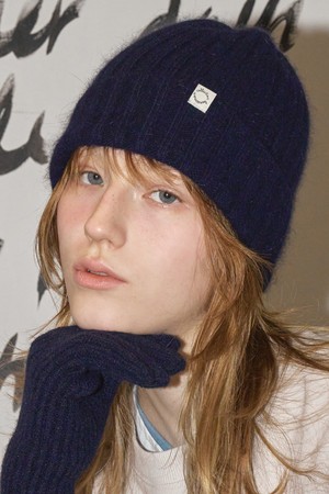 [24FW] SOFT ANGORA BEANIE - NAVY