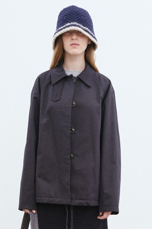 HALF TRENCH COAT - NAVY