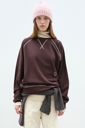 STITCH SWEATSHIRT - BROWN