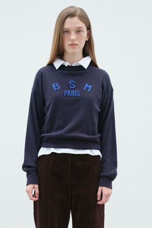 VINTAGE PATCH LOGO KNIT - NAVY