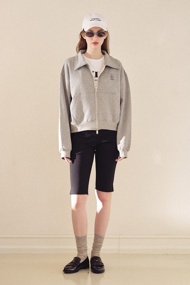 LOVLOV - 스웻셔츠 - STEADY COLLAR ZIP-UP