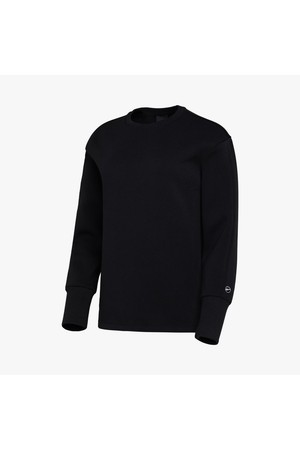 [프로스펙스 본사] 플리스 기모 맨투맨 티셔츠(W)WT-W713_BLACK-a