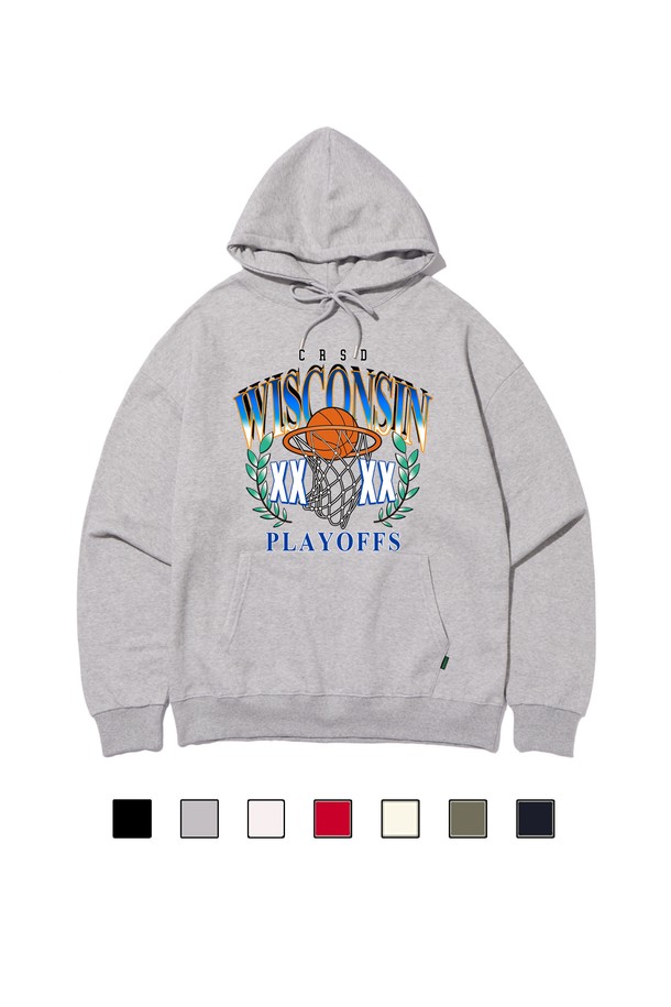 씨알에스디엘 위스콘신 바스켓볼 후드는 남녀 공용으로, 일상에서 스포티하고 캐주얼한 스타일을 연출하기 좋은 아이템입니다. 부드러운 촉감의 면 소재와 안감 기모 처리로 가을, 겨울 시즌 따뜻하게 착용 가능하며, 레귤러 핏에 긴 소매, 후드 디자인으로 편안함을 더했습니다. 농구 모티프 그래픽 프린팅이 돋보이는 그레이 색상의 두꺼운 후드티입니다.
