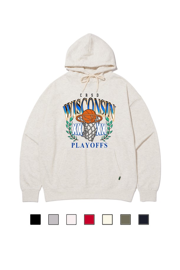 씨알에스디엘 위스콘신 바스켓볼 후드는 부드러운 기모 안감과 두꺼운 두께로 제작되어 가을, 겨울철 일상에서 따뜻하게 착용하기 좋습니다. 공용으로 착용 가능하며, 아이보리, 블랙, 그레이, 레드, 베이지, 카키, 네이비 등 다양한 컬러 옵션을 제공합니다. 캐주얼하고 스포티한 스타일을 연출할 수 있으며, 레귤러핏과 긴 소매, 후드 네크라인이 특징입니다. 바스켓볼 그래픽과 로고 프린팅으로 포인트를 더한 레귤러 기장의 후드티입니다.
