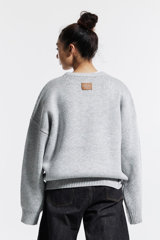 CREAM SODA LAB - 스웨터 - 씨알에스디엘 빅 그래픽 자카드 니트 맨투맨