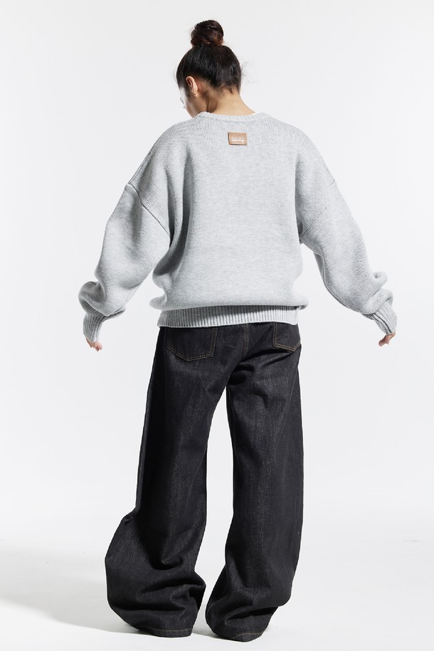 CREAM SODA LAB - 스웨터 - 씨알에스디엘 빅 그래픽 자카드 니트 맨투맨