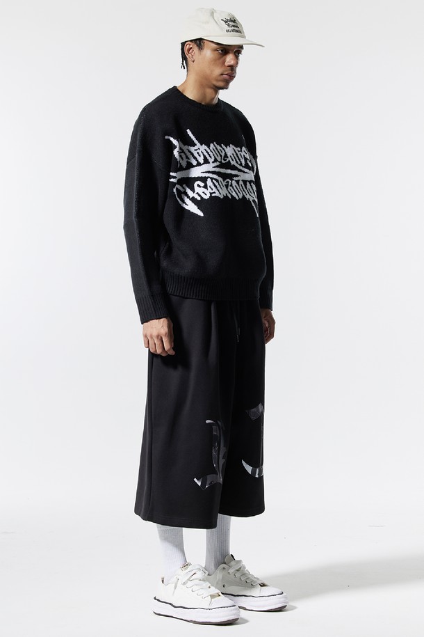 CREAM SODA LAB - 스웨터 - 씨알에스디엘 빅 그래픽 자카드 니트 맨투맨