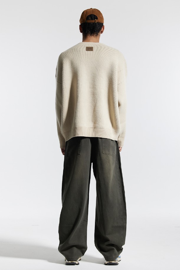 CREAM SODA LAB - 스웨터 - 씨알에스디엘 빅 그래픽 자카드 니트 맨투맨