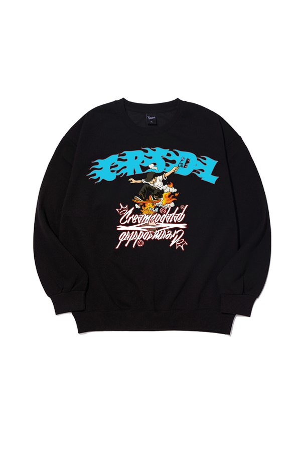 씨알에스디엘(CRSDR) 파이어 온더 보드 스케이트 맨투맨은 남성용 상의로, 가을과 겨울에 따뜻하게 입을 수 있는 두꺼운 기모 소재의 맨투맨입니다. 블랙 컬러에 스케이트보드 그래픽 프린팅이 돋보이는 스트릿, 캐주얼 스타일의 제품입니다. 오버핏과 라운드넥 디자인으로 편안한 착용감을 선사하며, 일상생활은 물론 집콕룩으로도 활용하기 좋습니다. 긴소매 기장으로 보온성을 높였으며, 부드러운 촉감이 특징입니다.
