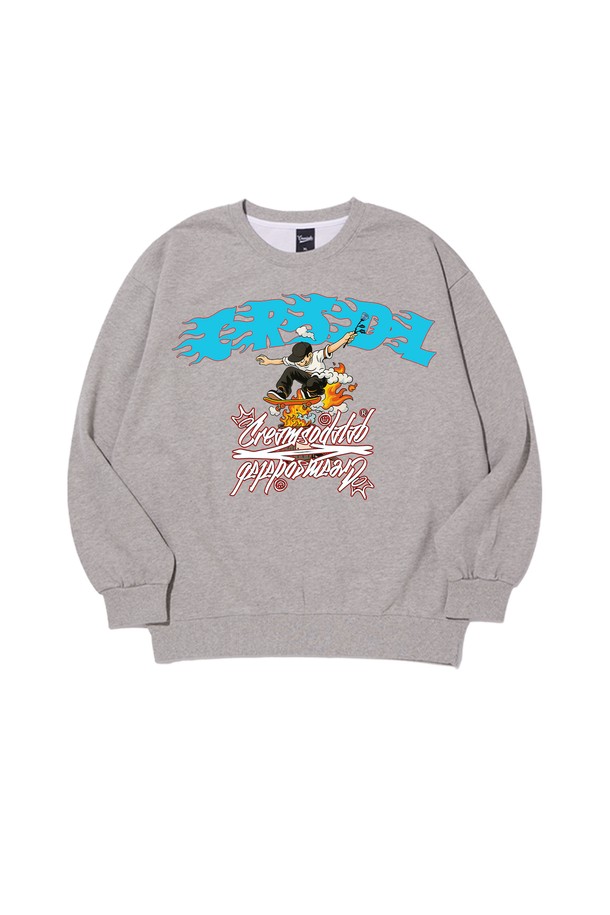 씨알에스디엘 파이어 온더 보드 스케이트 맨투맨 (기모 OR 논기모)은 캐주얼, 스트릿, 미니멀 스타일을 즐기는 분들을 위한 오버핏 맨투맨입니다. 부드러운 촉감의 면 소재로 제작되었으며, 안감은 기모 처리되어 가을, 겨울철에도 따뜻하게 착용할 수 있습니다. 그레이 컬러에 스케이트보드 그래픽과 로고 프린팅으로 포인트를 더했습니다. 라운드넥, 긴 소매 디자인으로 데일리룩, 집콕룩, 산책룩 등 다양한 TPO에 활용하기 좋습니다. 두꺼운 두께감으로 안정감 있는 착용감을 선사합니다.
