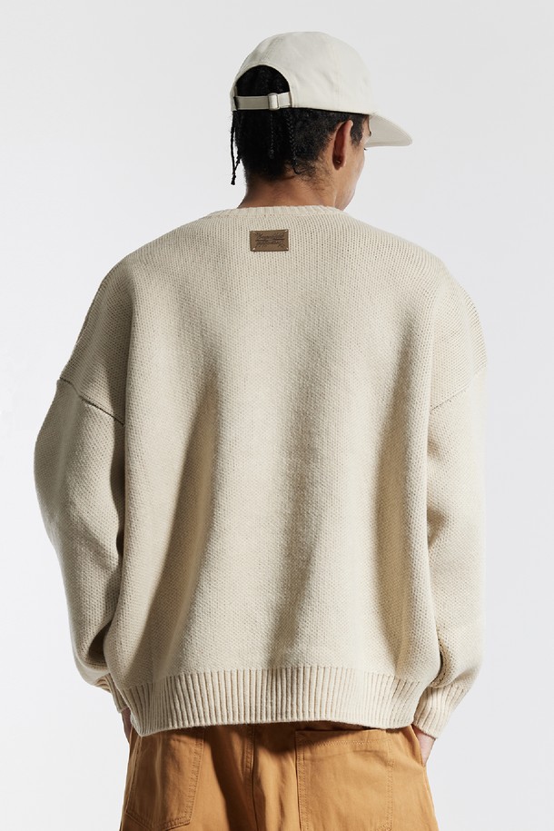 CREAM SODA LAB - 스웨터 - 씨알에스디엘 빅 그래픽 자카드 니트 맨투맨