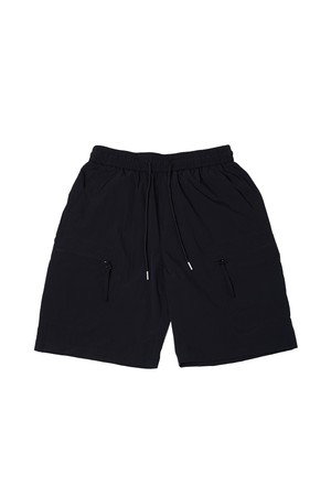 지퍼 주머니 우븐 반바지