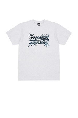 씨알에스디엘 데님 로고 반팔 티셔츠