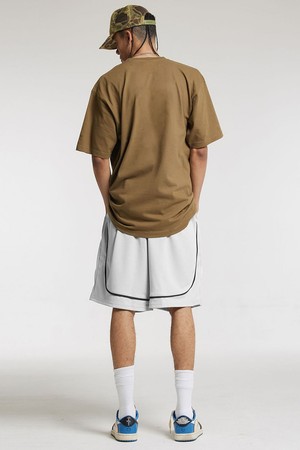 씨알에스디엘 크림소다랩 레터링 메쉬 바스켓볼 팬츠