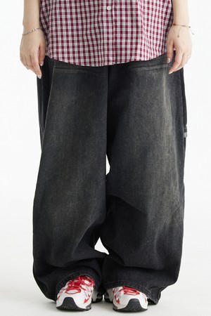 뒷포켓 D자수 데님