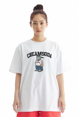 씨알에스디엘 크림소다 그레이 바스켓볼 반팔 티셔츠