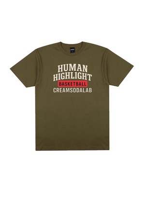 씨알에스디엘 크림소다 휴먼 하이라이트 아크 바스켓볼 로고 반팔 티셔츠