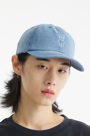 데님 곰돌이 볼캡