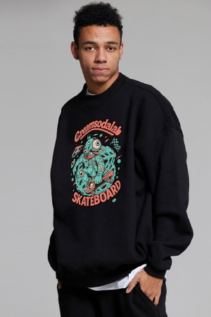 씨알에스디엘 문라이트 스케이트 보드 맨투맨 (기모 OR 논기모)