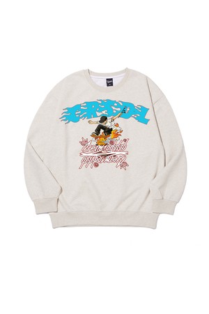 씨알에스디엘 파이어 온더 보드 스케이트 맨투맨 (기모 OR 논기모)