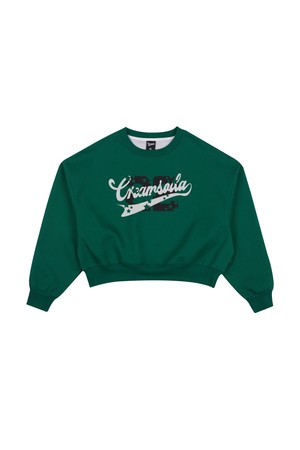 씨알에스디엘 빈티지 스타 어센틱 로고 크롭 맨투맨