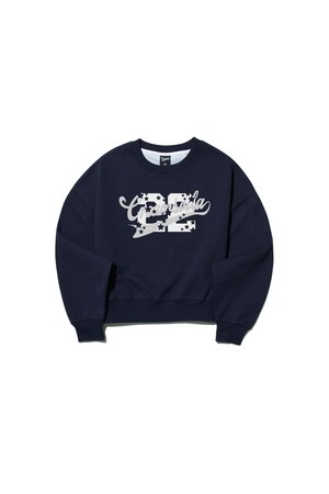 씨알에스디엘 빈티지 스타 어센틱 로고 크롭 맨투맨