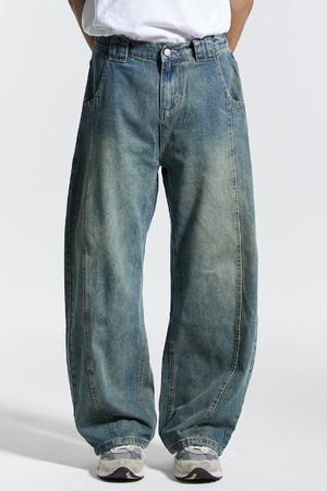 씨알에스디엘 와이드 절개 볼륨 커브드 팬츠