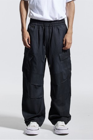 씨알에스디엘 사이드 빅 카고 디링 코팅 워시드 팬츠