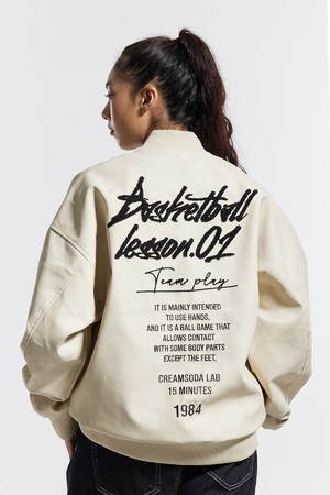 씨알에스디엘 쿼터 내츄럴 워시드 비건 레더 부클 자켓