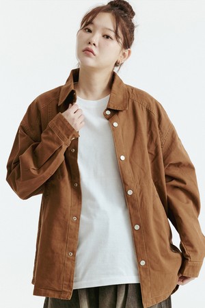 코튼 워싱 리벳 자켓