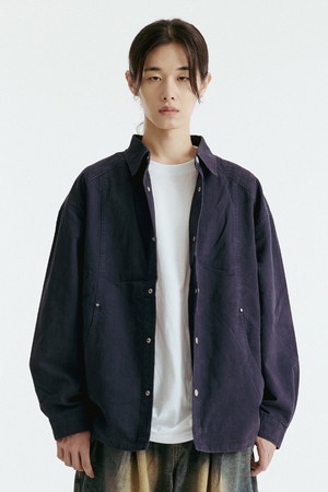 코튼 워싱 리벳 자켓