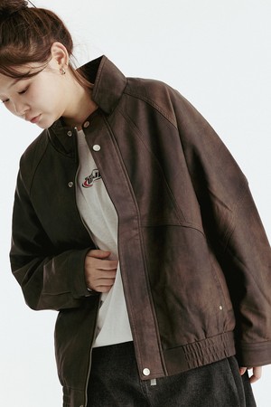 차이나카라 레더 자켓