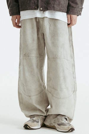 더티 워싱 데님 팬츠