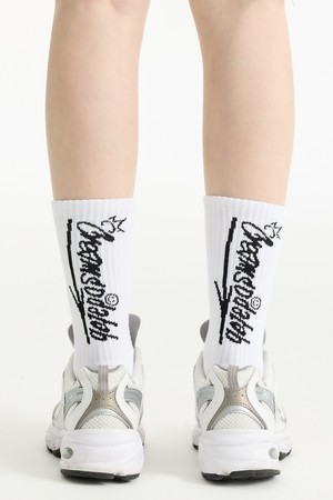 씨알에스디엘 크림소다 레터링 양말