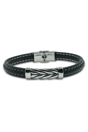 씨알에스디엘 메탈 위브 레더 팔찌
