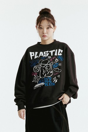 비닐봉투 베어 맨투맨