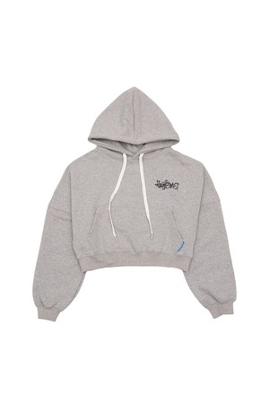 베어 부클 크롭 후드