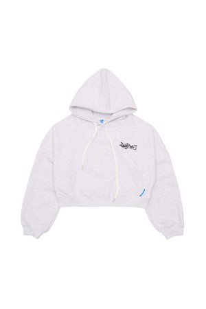 베어 부클 크롭 후드