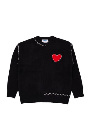 하트 스티치 니트