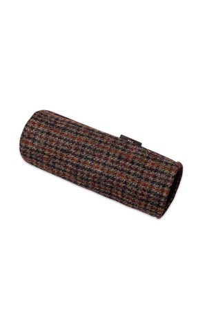 [Fyfe Golf] The Carnegie Leather & Harris Tweed Wood cover_BROWN-a