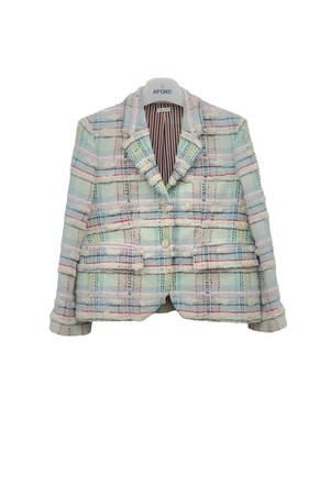 [40] 톰브라운 마드라스 하이 암홀 트위드 여성 자켓 THA072629