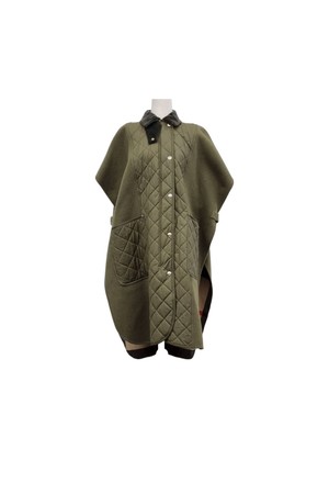 [XS] 버버리 다이아몬드 퀄팅 울 케이프 코트 BUB050620