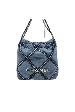 [미니] 샤넬 22백 데님 스티치 숄더백 CHB061244