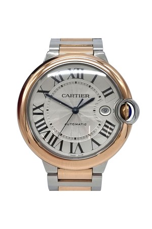 [42] 까르띠에 발롱블루 로즈골드 콤비 오토 시계 CAB070102