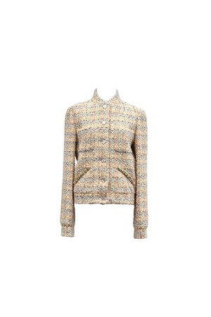 [34] 샤넬 25c 코튼 트위드 자켓 라이트옐로우 CHB072209