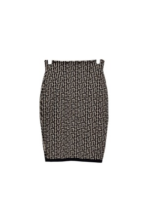 [36] 발망 자카드 로고 스커트 ETB072218