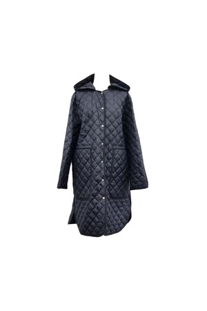 [2] 몽클레어 에탈란 네이비 여성 퀄팅 후드 롱 패딩 MOB072904