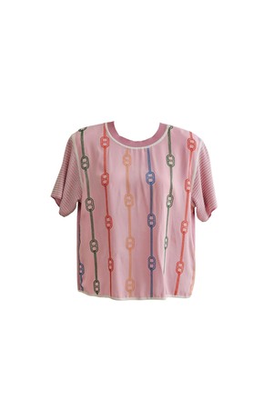 [36] 에르메스 샹달 트윌렌 실크 반팔 HEB081021