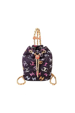 샤넬 CC로고 프린티드 패브릭 멀티컬러 백팩 CHB082508